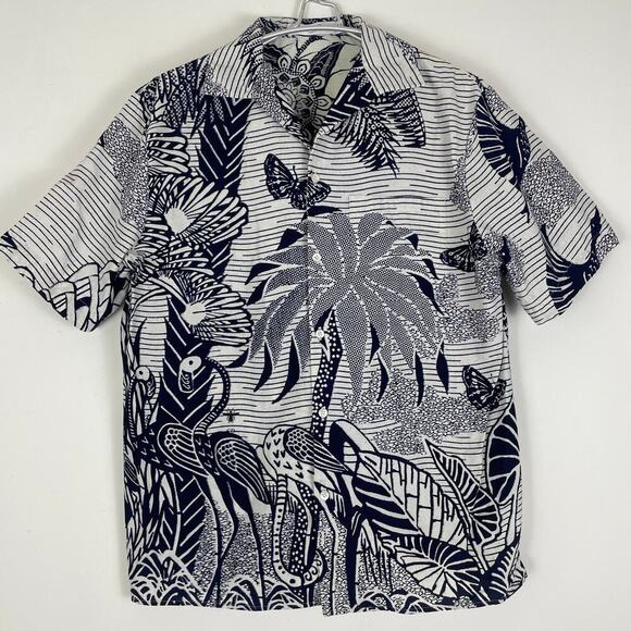 Christian Dior Men’s Short Sleeve Button Down Collar Shirt Size 10 - Picture 1 of 8